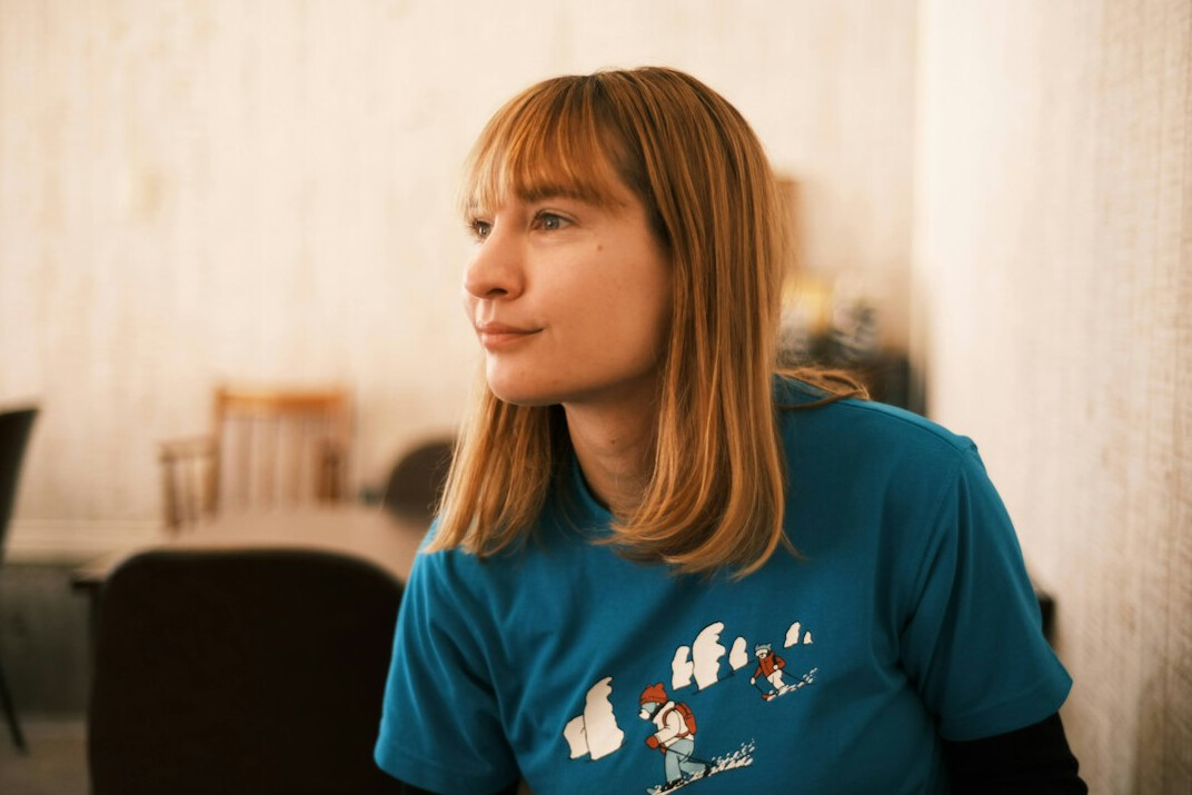 Studio portrait of a young European woman developer