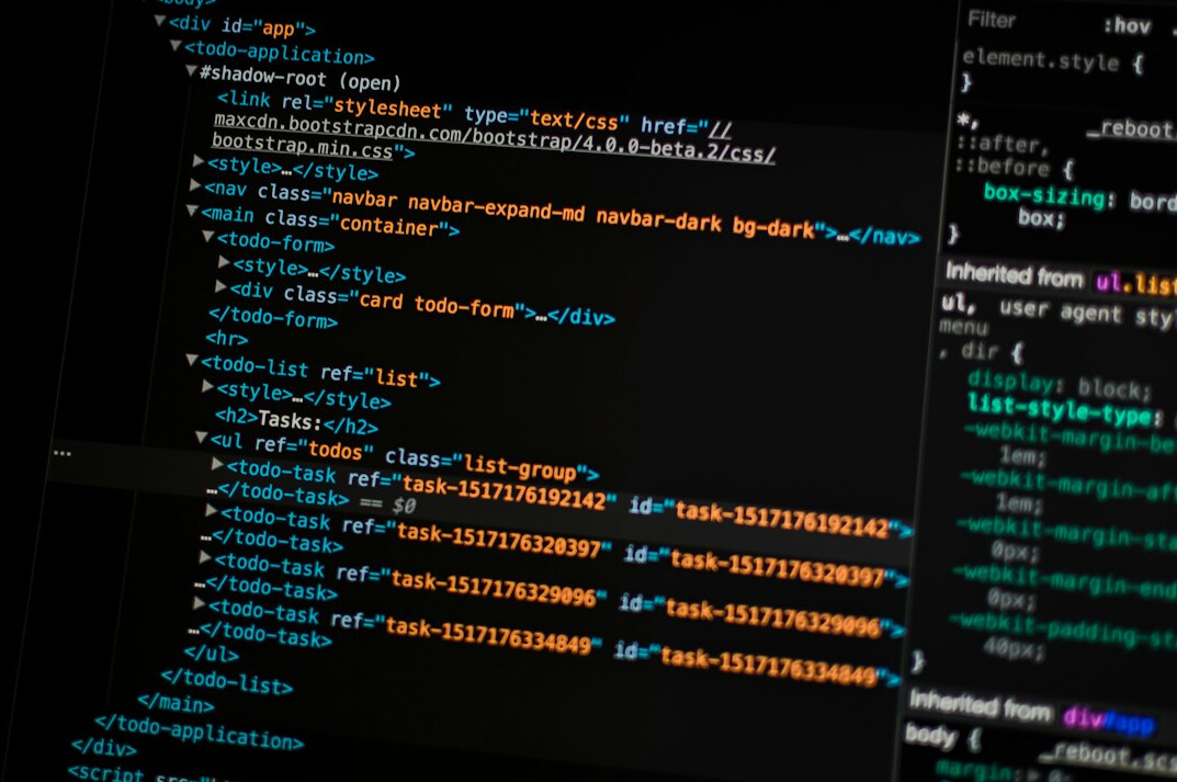 software code on screen