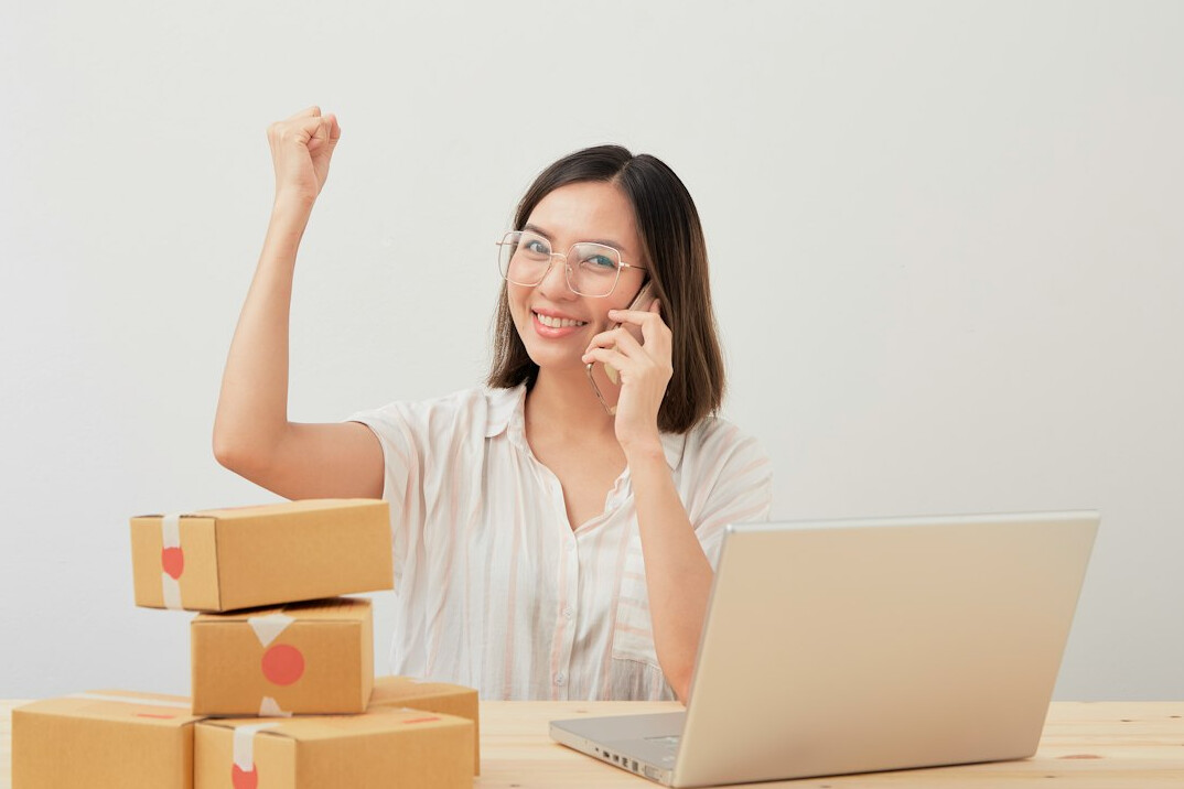 happy customer with insurance
